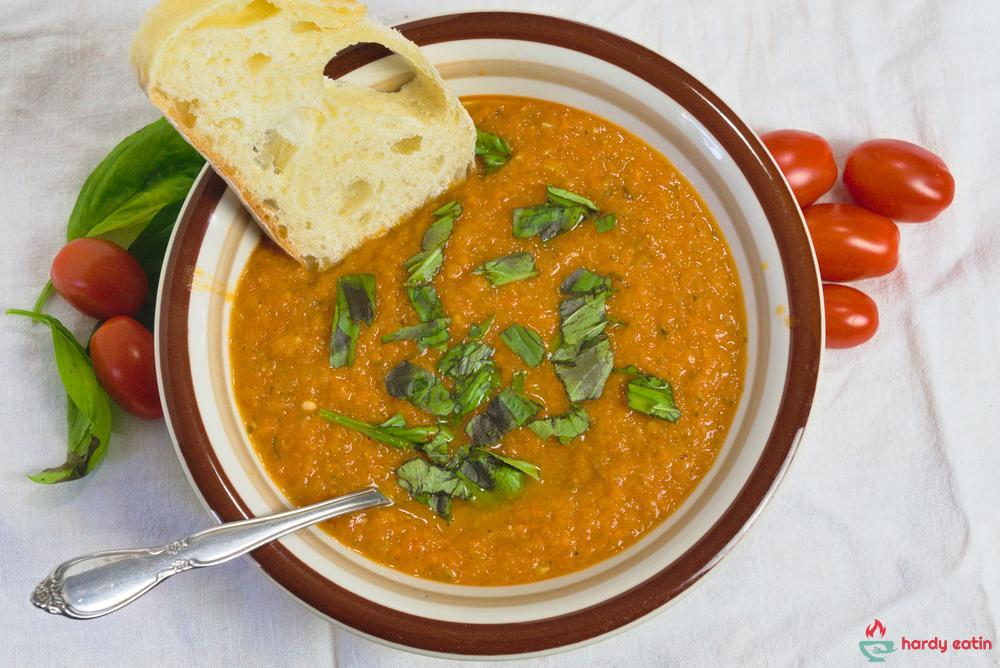 Creamy tomato basil soup