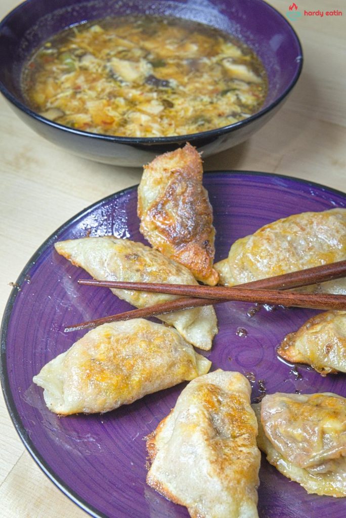 vegetable dumplings with soup