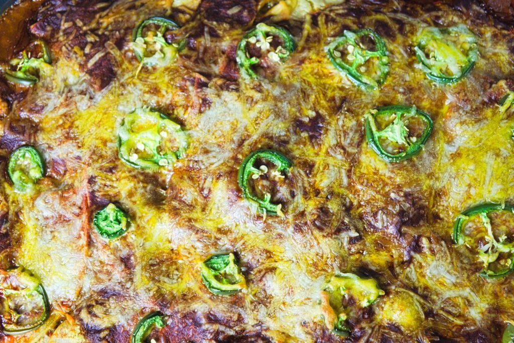 Zucchini enchilada casserole