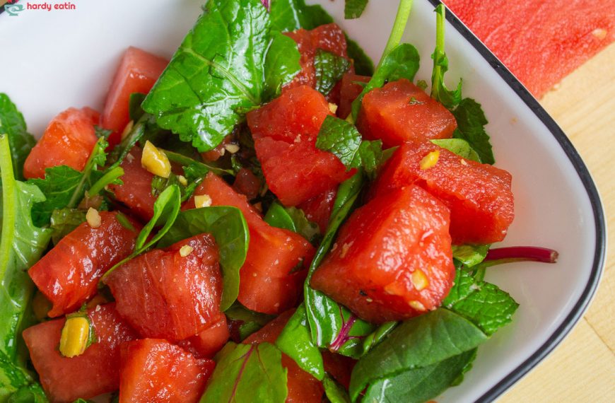 Grilled watermelon and Honey Lime Salad