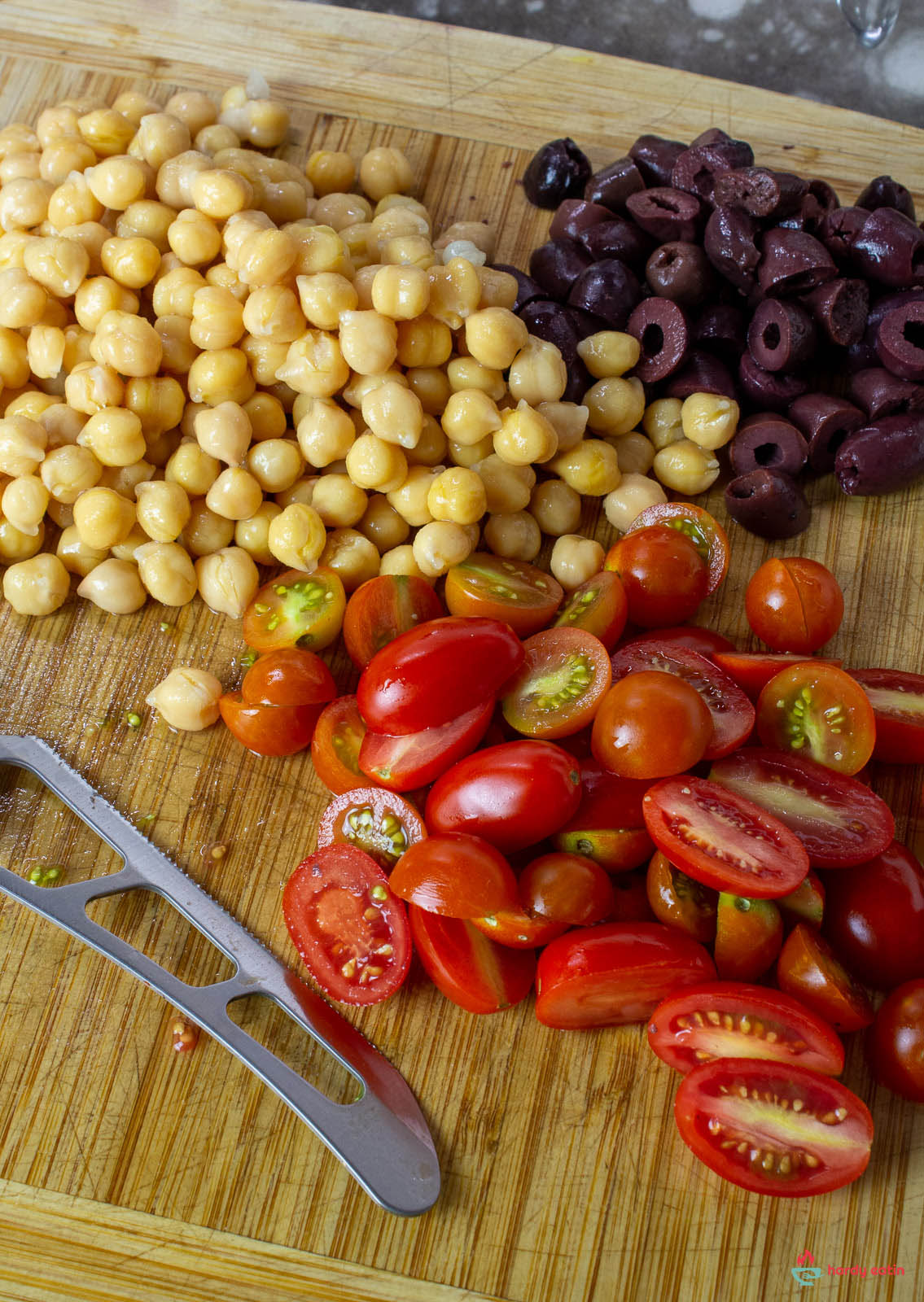 Mediterranean salad ingredients